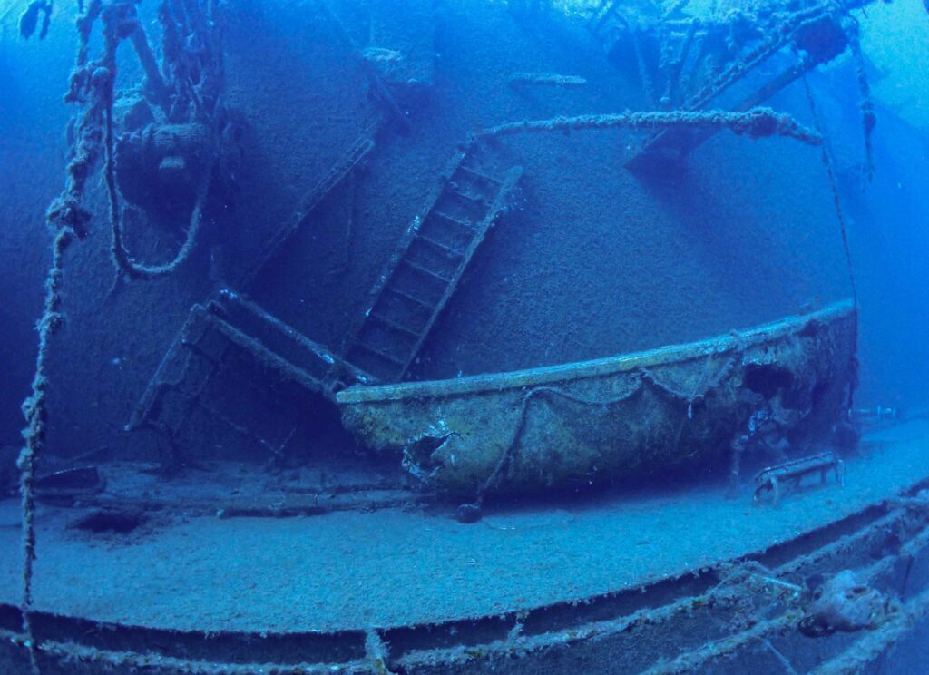 Life boat section of the wreck